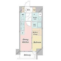 デュオフラッツ鶴舞 10階1DKの間取り