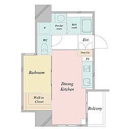 デュオフラッツ鶴舞 7階1DKの間取り