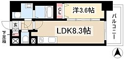 SOLメイクス浄心天神山 8階1LDKの間取り