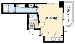 THE DOORS 4階ワンルームの間取り