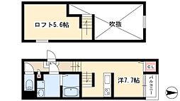 カーサフェリーチェＷ 1階1Kの間取り