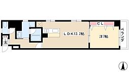 BPRレジデンス金山 5階1LDKの間取り