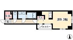 エイペックス名古屋鶴舞公園前 5階1Kの間取り