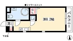 SK BUILDING-10 2階ワンルームの間取り