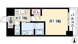 プレサンス名古屋STATIONサティナ 5階1Kの間取り