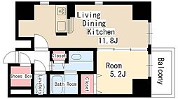 クラシタイヤー呉服町 5階1LDKの間取り