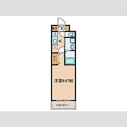 郷前町2丁目マンション 1階1Kの間取り