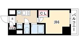 プレサンス鶴舞グリーンパーク 2階1Kの間取り