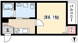 BLUE GOAT II 3階1Kの間取り