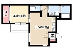 モンドグロッソ千種 3階1LDKの間取り
