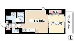 プラチナム 6階1LDKの間取り