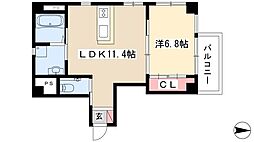 サン・サカエビル 2階1LDKの間取り