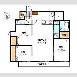 ガーデンコート池下 2階3LDKの間取り