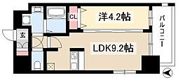 ファステート名古屋ラプソディ 2階1LDKの間取り