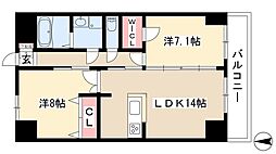S-FORT 鶴舞 marks 13階2LDKの間取り