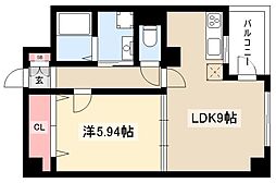 アーバンラックス今池 1階1LDKの間取り