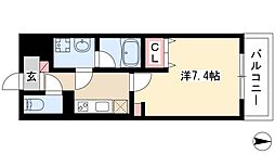 メゾンアイカ 2階1Kの間取り