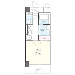 シェリール東桜 5階1Kの間取り