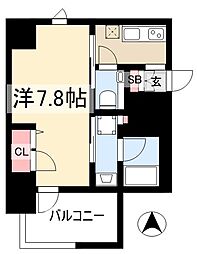 GRANDESPOIR東桜 1Kの間取図画像