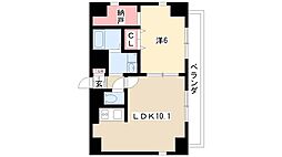 エスト荒子 1LDKの間取図画像