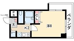 LUMINOUSTSURUMAKOEN 1Kの間取図画像