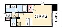 プレサンス名古屋STATIONアライブ ワンルームの間取図画像