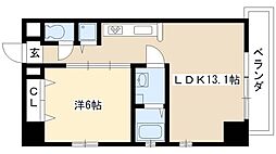 AHビル 1LDKの間取図画像