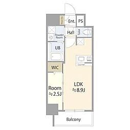 名古屋市中区新栄2丁目マンション 1LDKの間取図画像