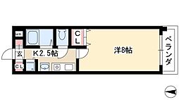 プライム・ステージK 1Kの間取図画像
