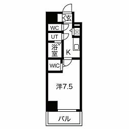 エスリード上前津リビア 1Kの間取図画像