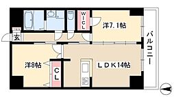 S-FORT鶴舞marks 2LDKの間取図画像