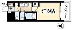 プレサンス新栄ユリシス 1Kの間取図画像