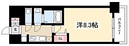 プレサンス大須観音ディオ 1Kの間取図画像
