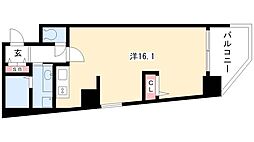 メゾンドール栄 ワンルームの間取図画像