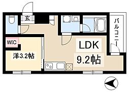 MOVE中村公園GRANDE 1LDKの間取図画像