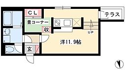 レイディエンス丸の内 ワンルームの間取図画像