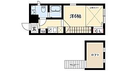 エトワール黒川 ワンルームの間取図画像