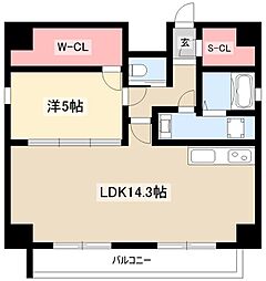 NNS121 1LDKの間取図画像