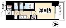 プレサンスNAGOYAシティオ 1Kの間取図画像