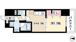 ジェネラーダ 1DKの間取図画像