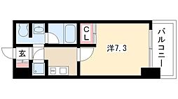 ライブコート泉 1Kの間取図画像