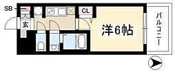 プレサンス千種駅前レイズ 1Kの間取図画像