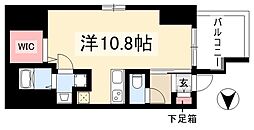 プレサンス桜通ザ・タイムズ ワンルームの間取図画像