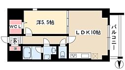 ハピネス 1LDKの間取図画像