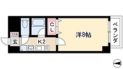 シャルム稲塚 1Kの間取図画像