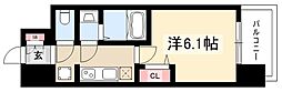 プレサンス大須観音フィエスタ 1Kの間取図画像