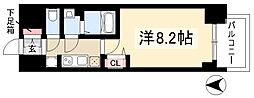 プレサンス丸の内アデル 1Kの間取図画像