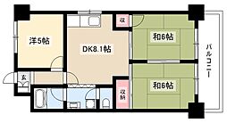 ジュネス21 3DKの間取図画像