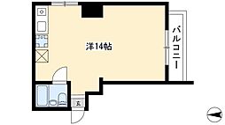 メゾンパール泉 ワンルームの間取図画像