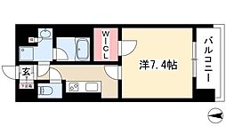 エディアン千種 1Kの間取図画像